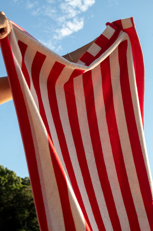 Stripe Towel - Red