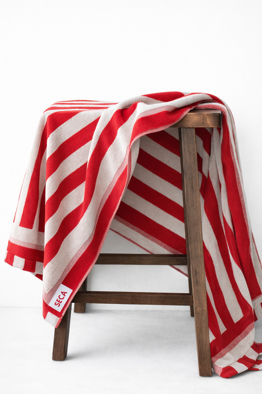 Stripe Towel - Red